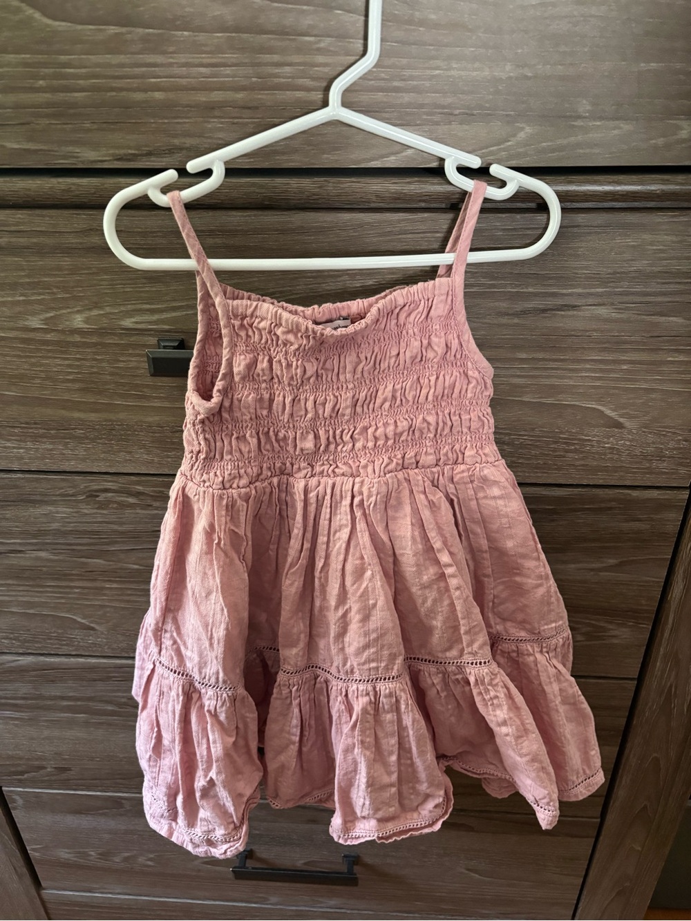 cupcakes & cashmere Mauve Pink Smocked Tiered Sundress